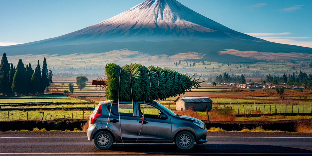 Avión de Papel, Hogar, árbol de Navidad en auto, transporte seguro, cuidado del vehículo, seguro de auto