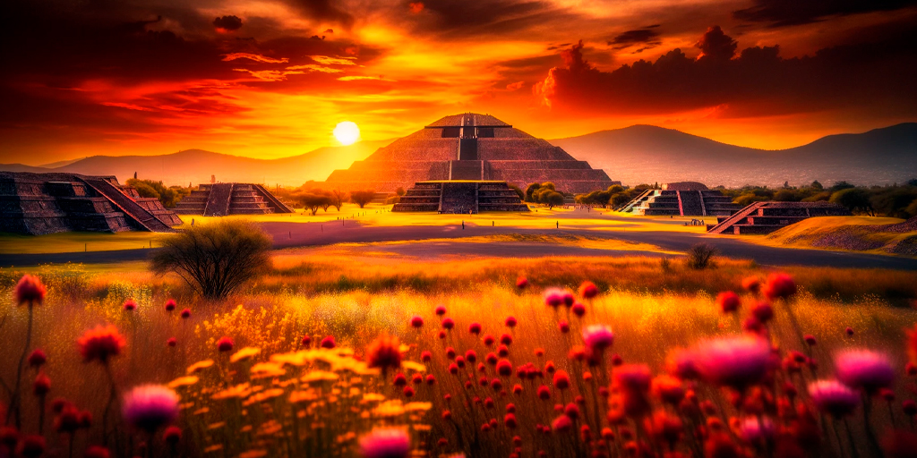 Avión de Papel, Entretenimiento, Viajes, Turismo, Teotihuacán, Primavera, Energía Ancestral, Atardecer, Pirámides del Sol y la Luna, Belleza Natural, Paisaje