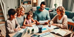 Avión de Papel, finanzas, familia, planificación financiera, presupuesto, útiles escolares.