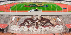 Avion de Papel, Noticias, mural Estadio Olímpico, águila mexicana, cóndor andino, arte mexicano