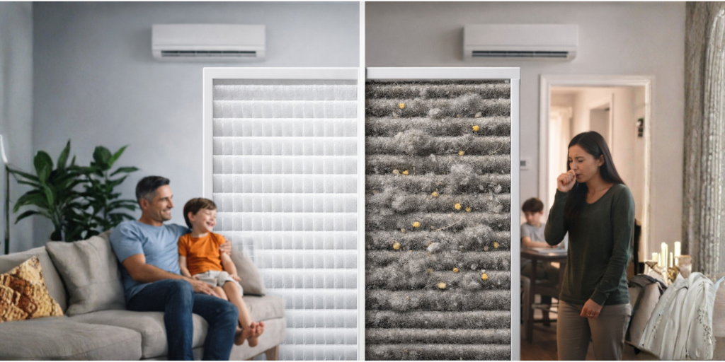 aire acondicionado YORK filtra el aire y lo hace más limpio, cuidando la salud respiratoria de los usuarios.